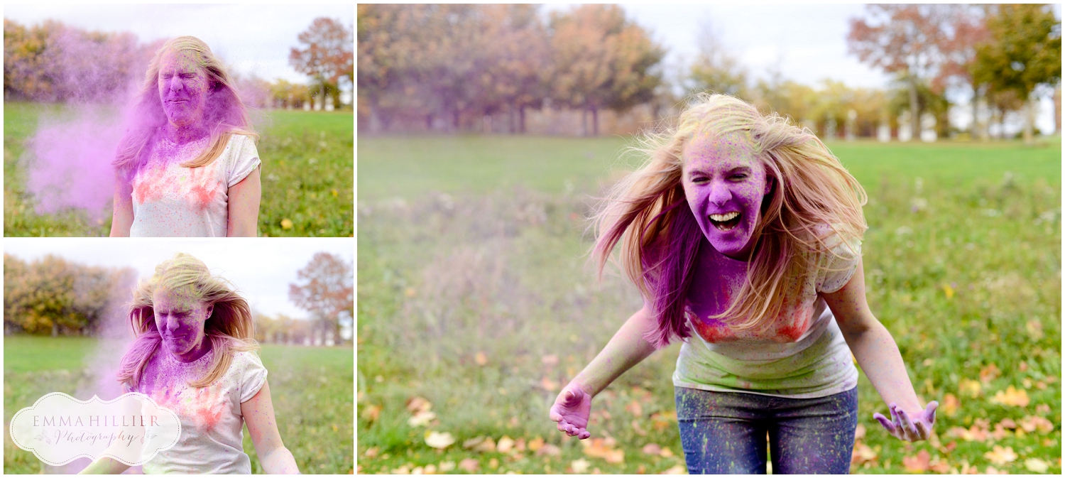 powder paint pre-wedding shoot