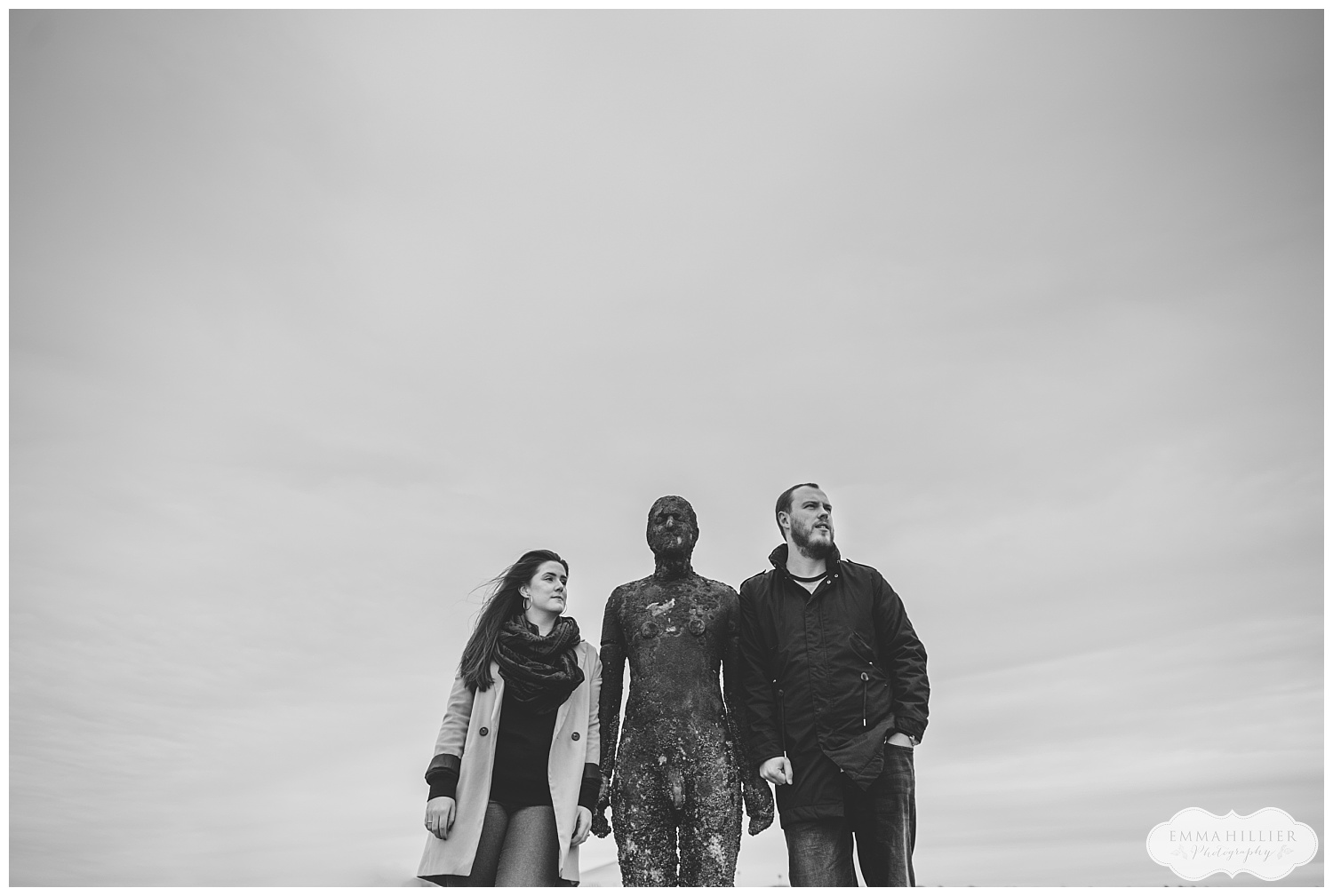 Crosby Beach pre-wedding shoot