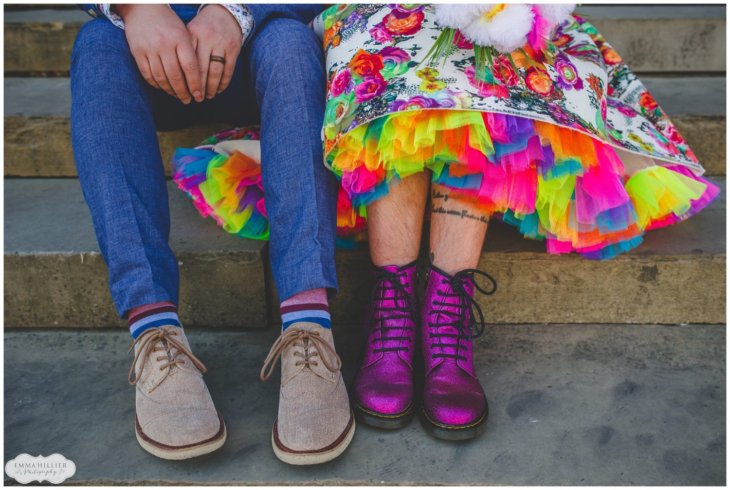 bright and colourful wedding