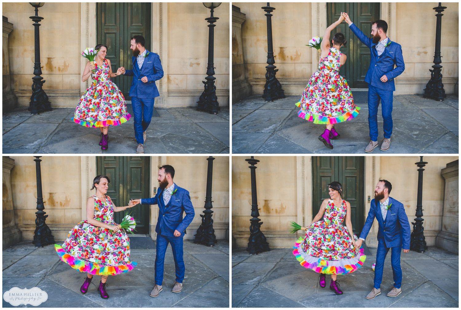 bright and colourful wedding