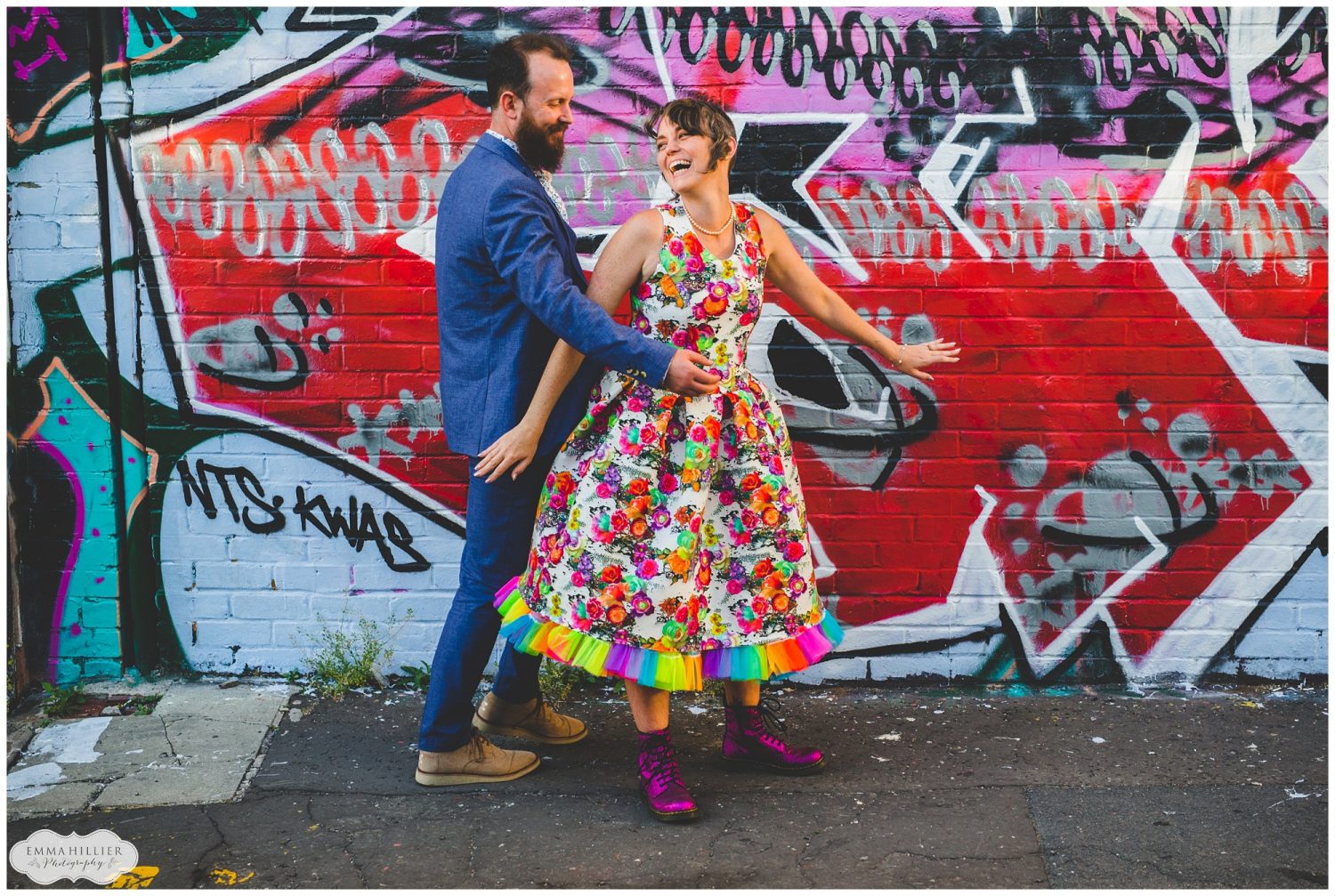 alternative bride and groom style