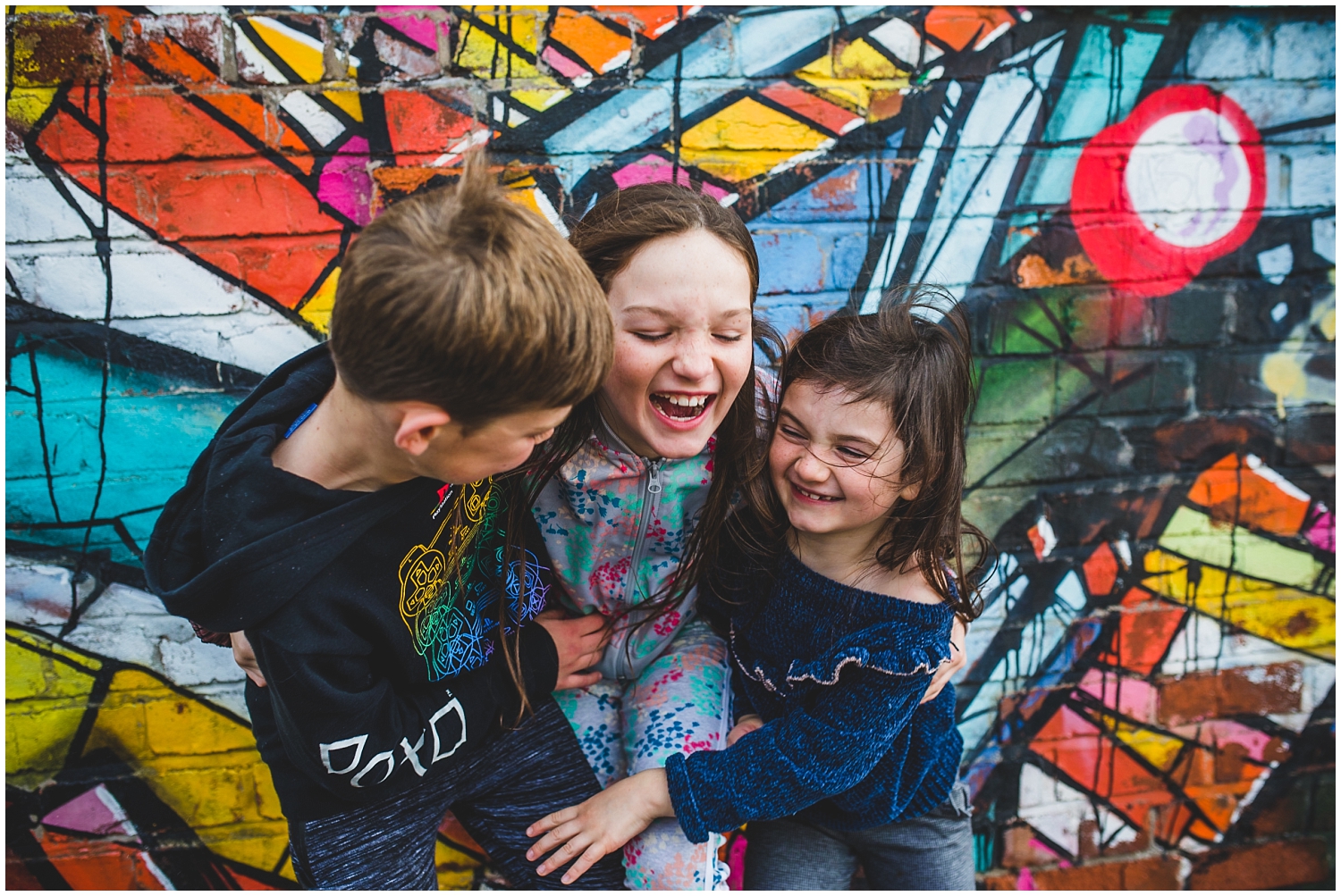 kids having fun on a photo-shoot in Liverpool